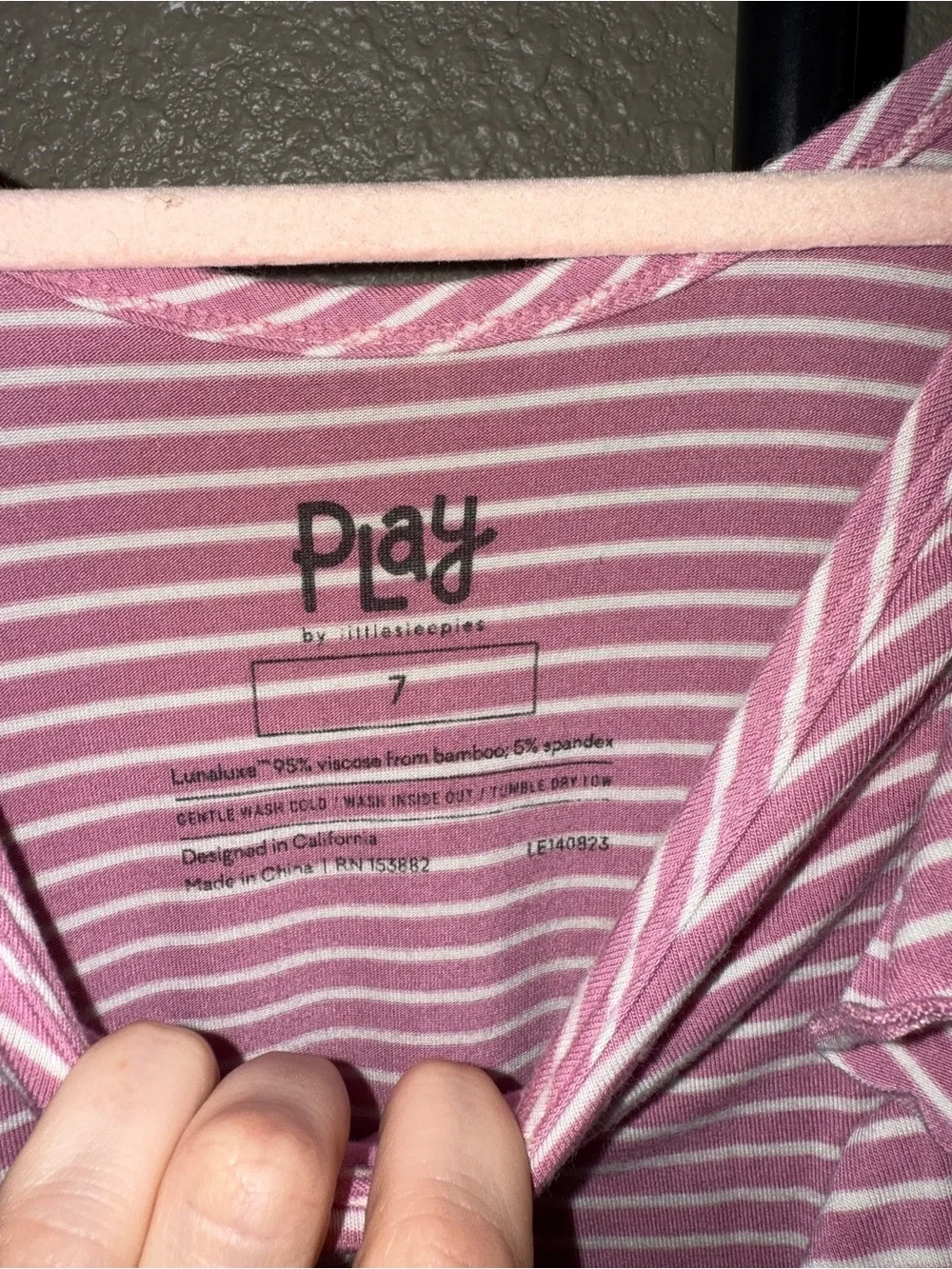Play By Littlesleepies Bamboo Pink Striped Long-Sleeve Dress